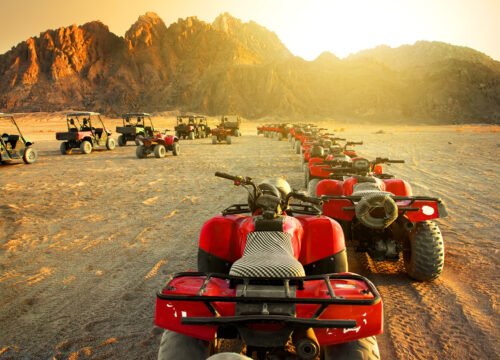 Quad Bike during Sunset or Sunrise