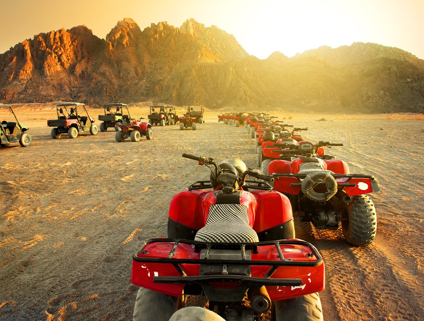 Quad Bike during Sunset or Sunrise