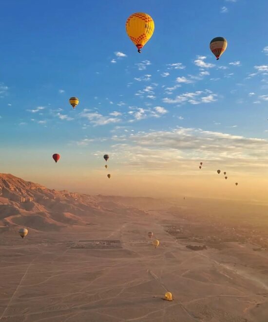 Hot Air Balloon Over Luxor Sunrise